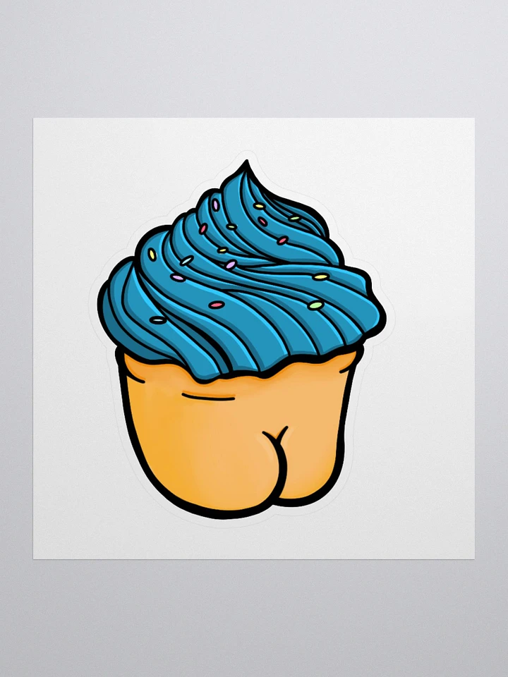 AuronSpectre Cheeky Cupcake Sticker - Blue product image (1)