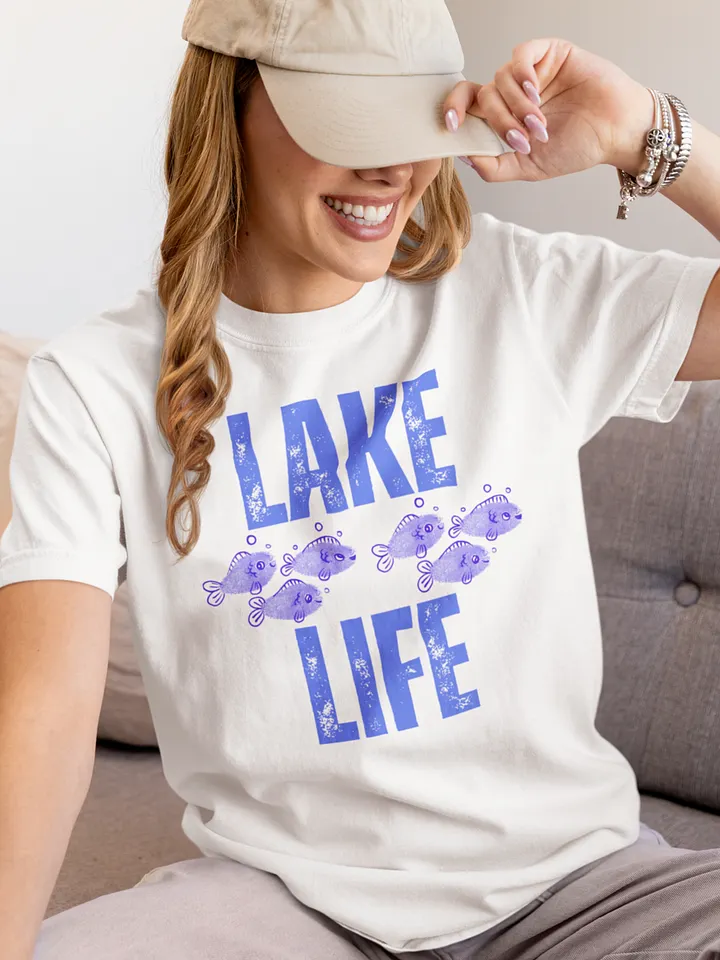 LAKE LIFE T-Shirt with Swimming Fish product image (1)
