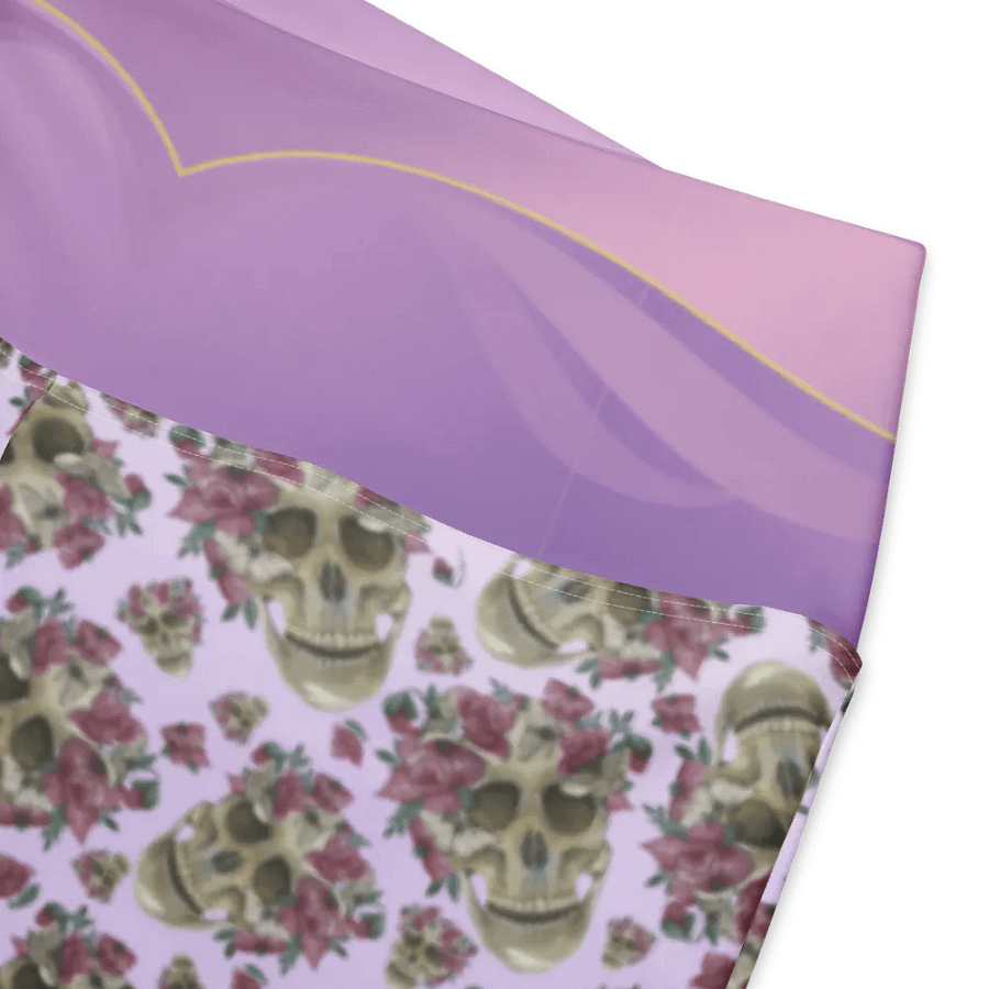 Smoky Lilac Skull & Rose Flare Leggings product image (3)