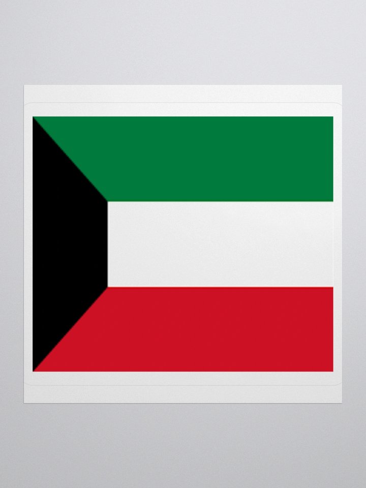 Kuwait Flag Sticker | Black Trapezoid Design | Durable Vinyl | 3 Sizes product image (3)