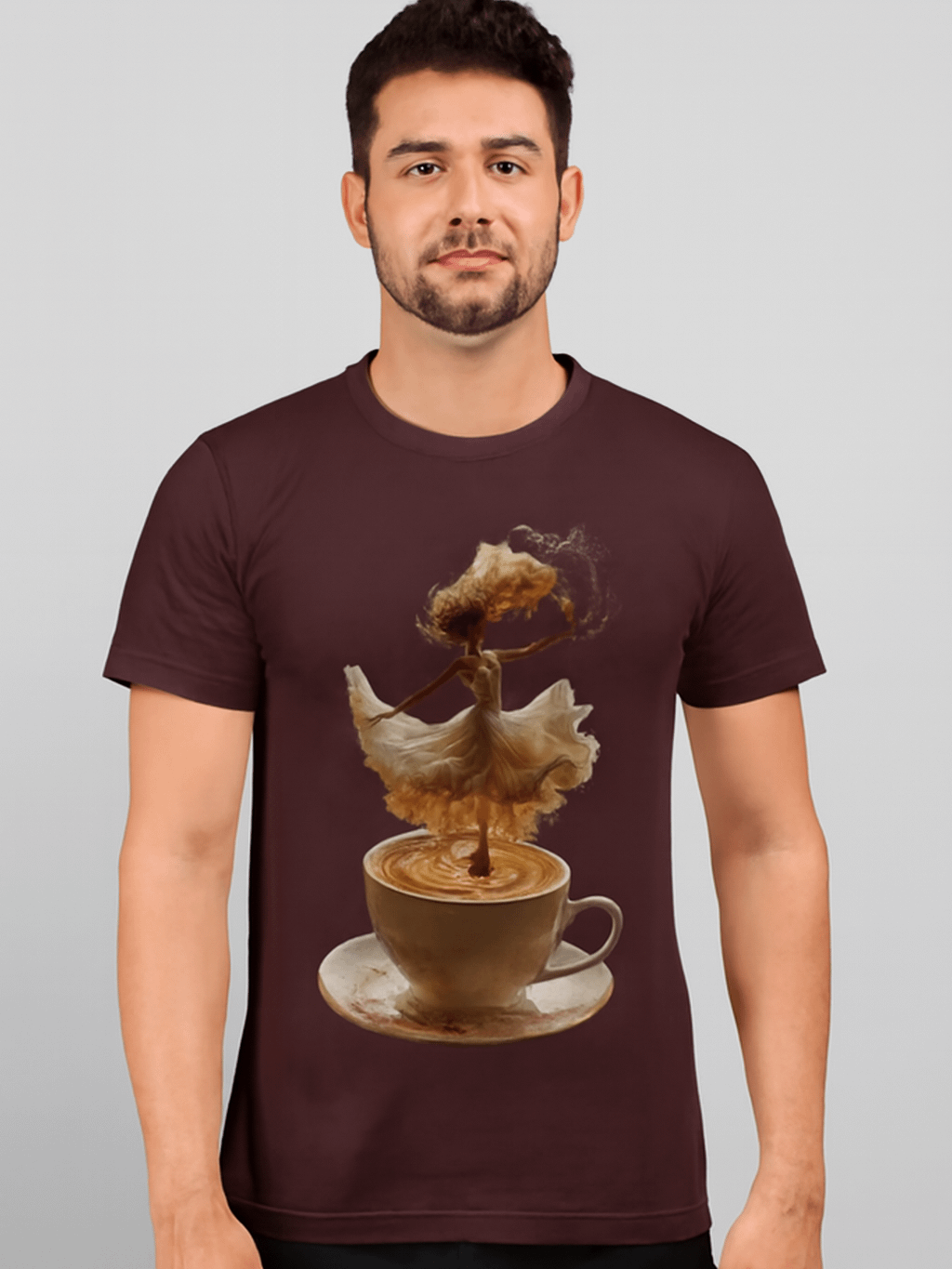 Dancing Coffee Latte Art T-Shirt product image (1)