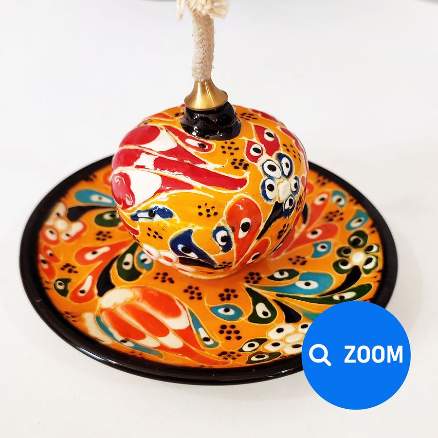 Ceramic aroma oil lamp — handmade pottery, handmade ceramic, home decor, handmade gift, Turkish ceramic product image (4)
