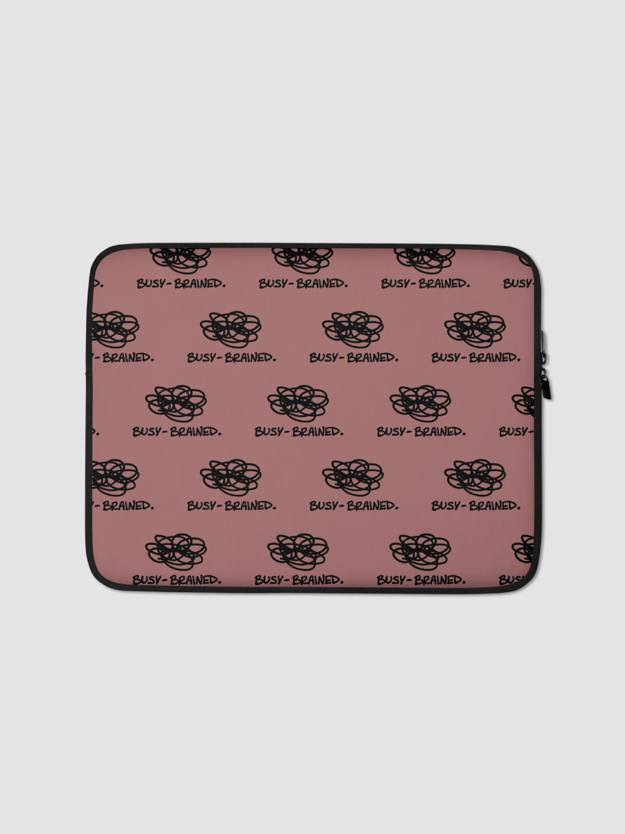 BUSY-BRAINED red laptop sleeve product image (1)