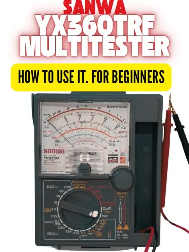 SANWA YX 360 Analog Multimeter/Multitester: How to use it. For beginners product image (1)