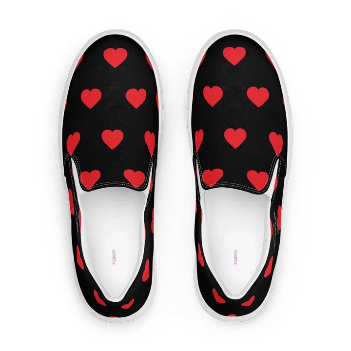 Lingling Kwong Women's Slip-On Shoes (Black & Red) product image (1)