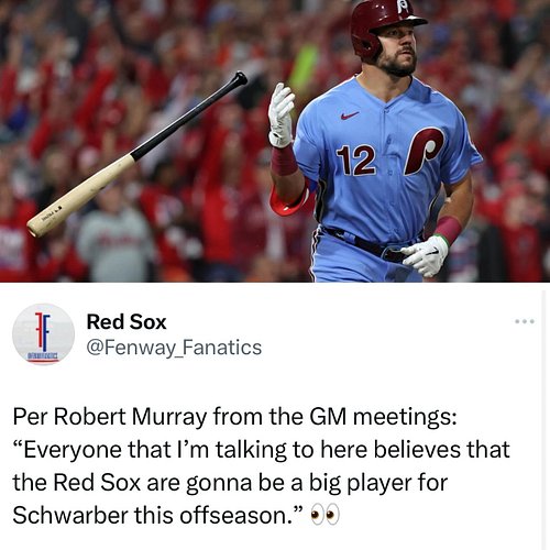Rumors are heating up 👀
@byrobertmurray said “everyone I’m talking to believes the Red Sox will be a major player for Kyle Sc...