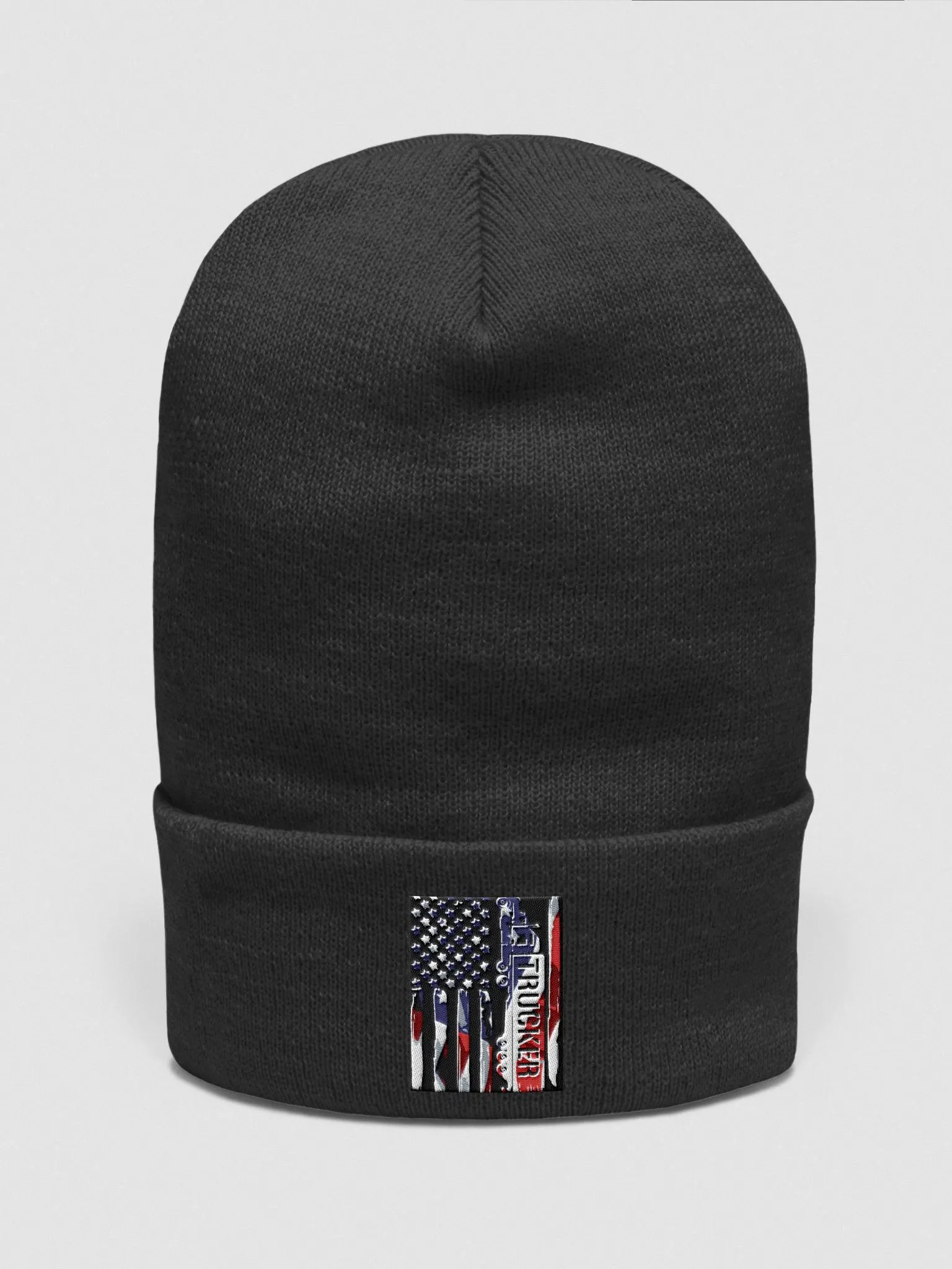 Patriotic Trucker Flag Beanie product image (1)