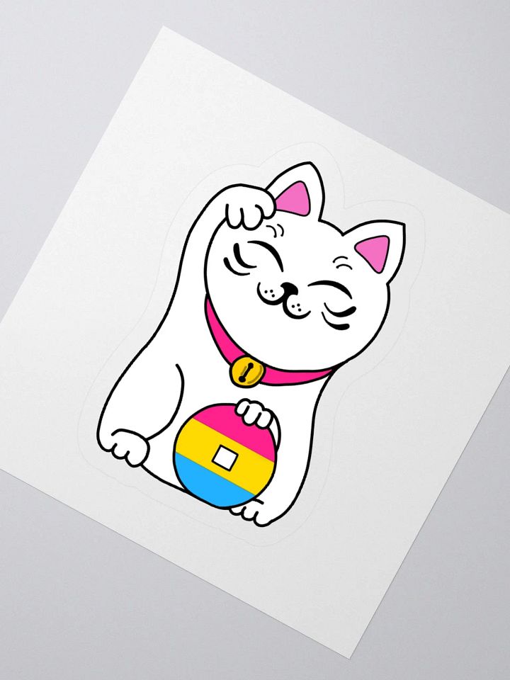 Maneki neko pansexual pride sticker product image (4)