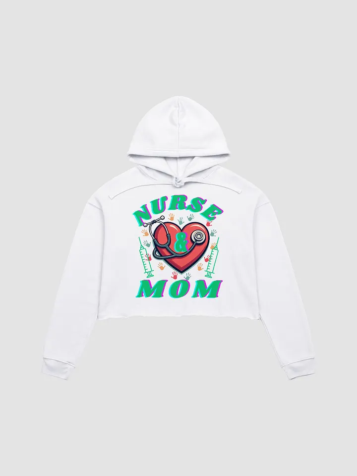 Heartbeat Nurse & Mom Crop Hoodie product image (4)