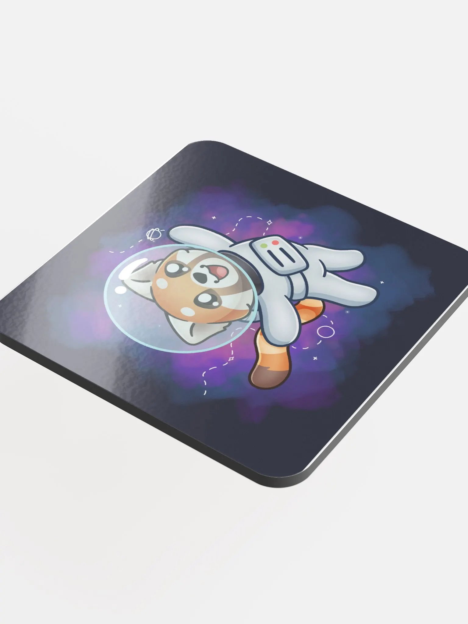 Astronaut red panda coaster product image (4)