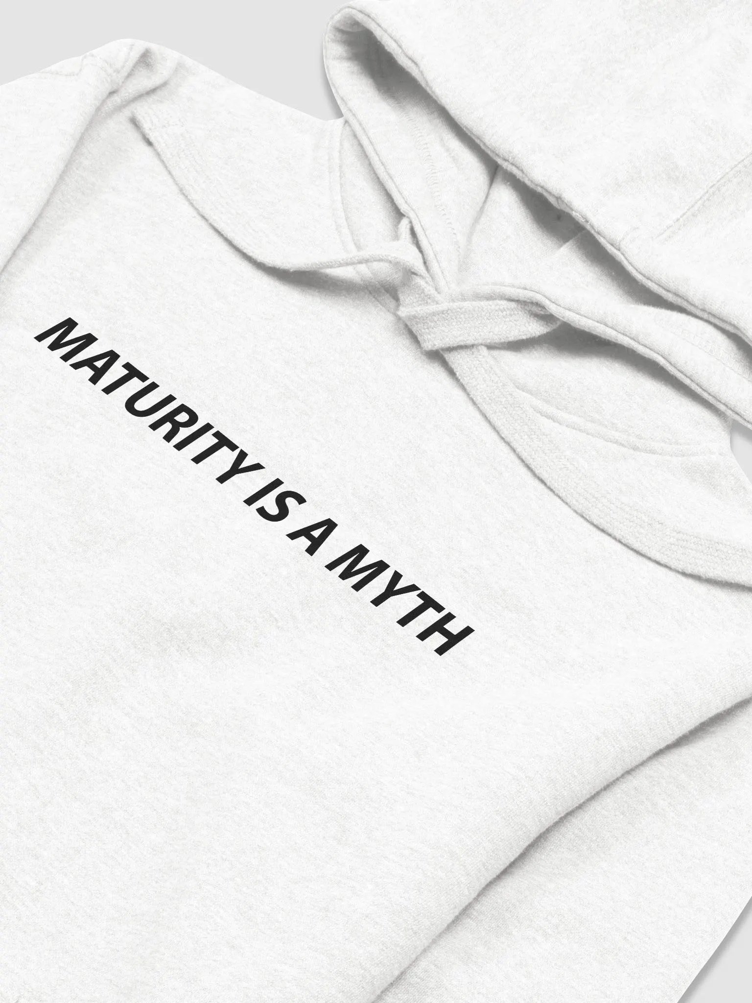 Maturity Is A Myth White Hoodie product image (3)