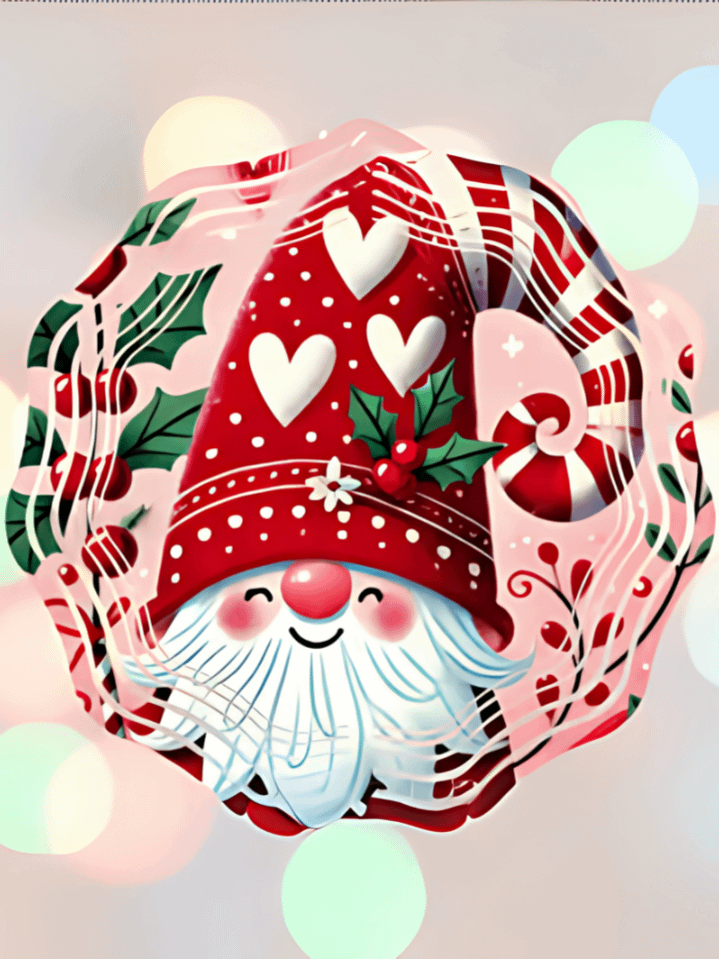 Valentine’s Day Gnome Wind Spinner – Adorable Gnome Holding Heart – Sublimation PNG Design – 300 DPI High-Quality – Instant Digital Download product image (1)