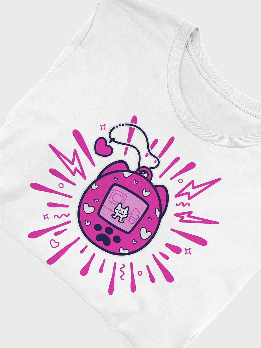 Lovely Digital Meow // T-Shirt - Neon Pink - Light Mode product image (5)