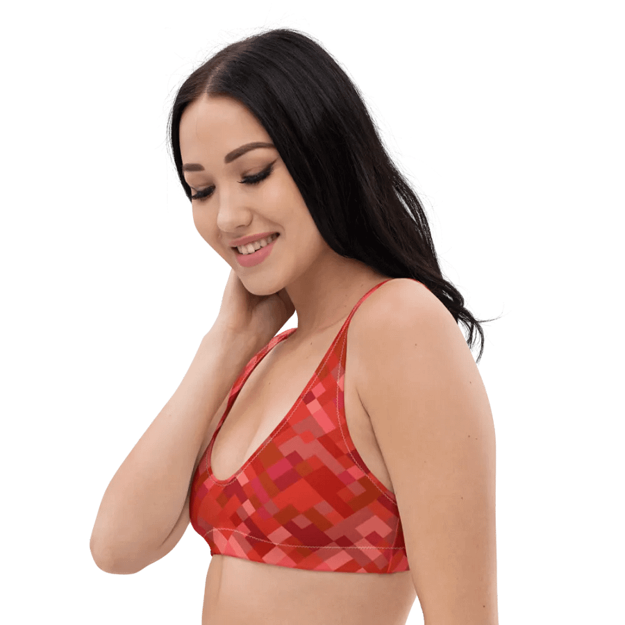 Colorful Mosaic Pattern Design Padded Bikini Top - v4 product image (5)