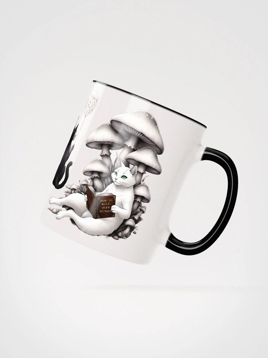 Extrovert Black Cat and Introvert White Cat Coloured Mug product image (2)