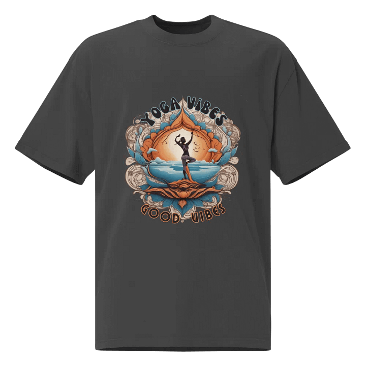 Zen Vibes Oversized Faded T-Shirt product image (1)