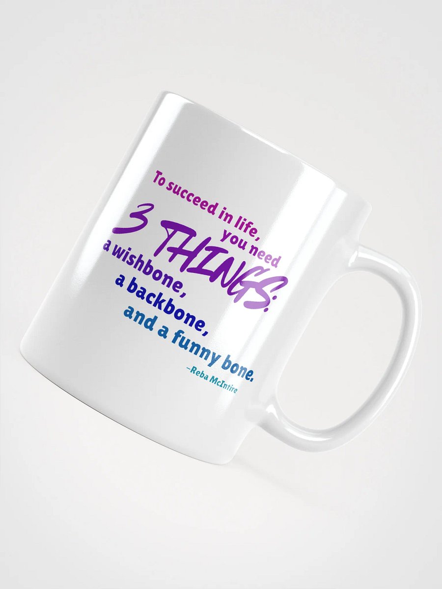 Motivational Quote Mug: Wishbone, Backbone, Funny Bone product image (12)