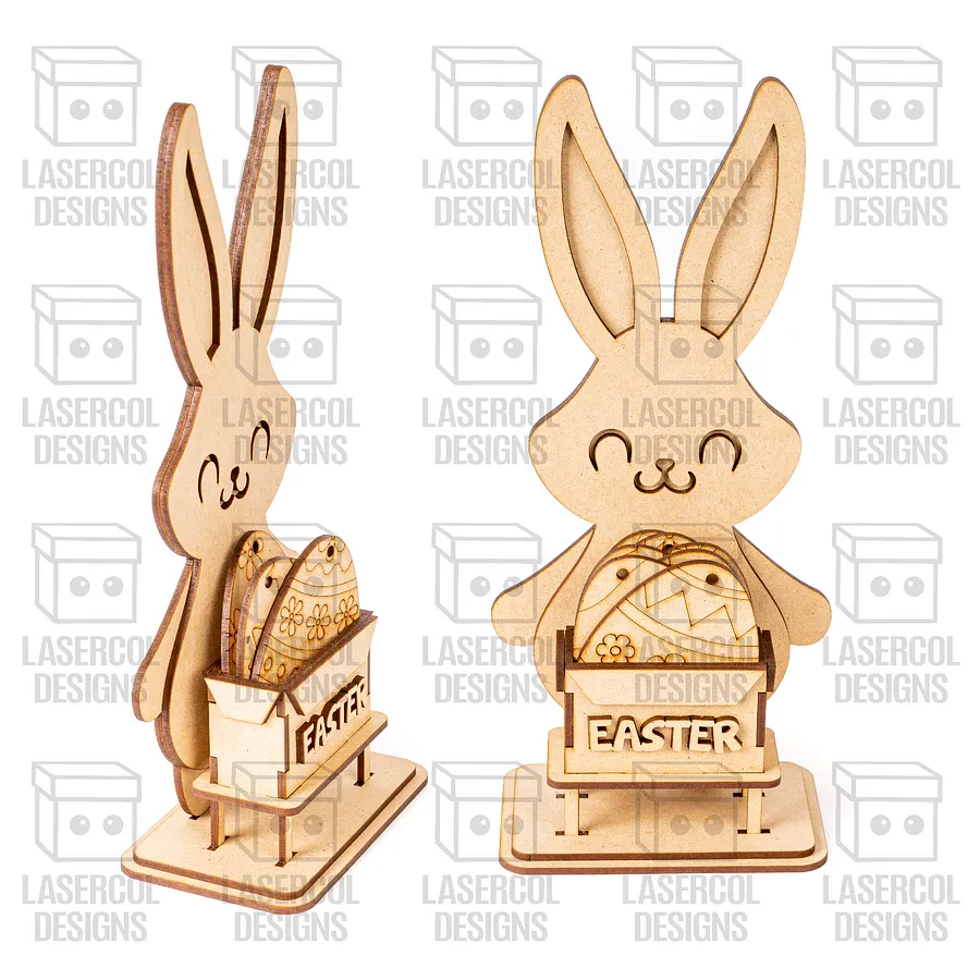 Easter Bunny Eggs Basket - Laser Cut Files product image (6)