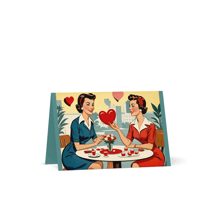 Lesbe Valentines, Bold Vintage Love Card product image (4)