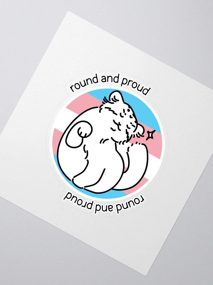 Round and Proud Manul Transgender Version - Sticker product image (4)