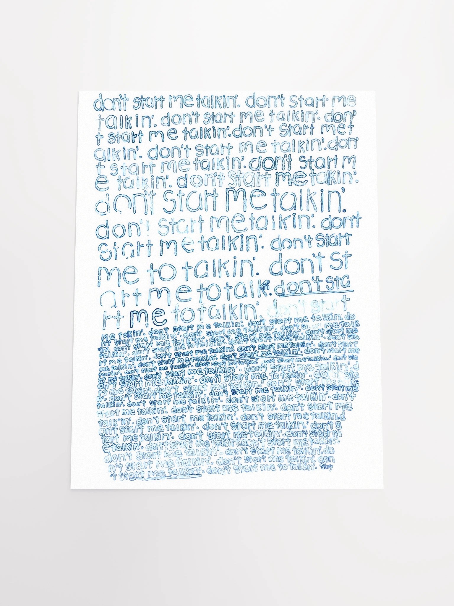 Don't Start Me Talking Poster product image (8)