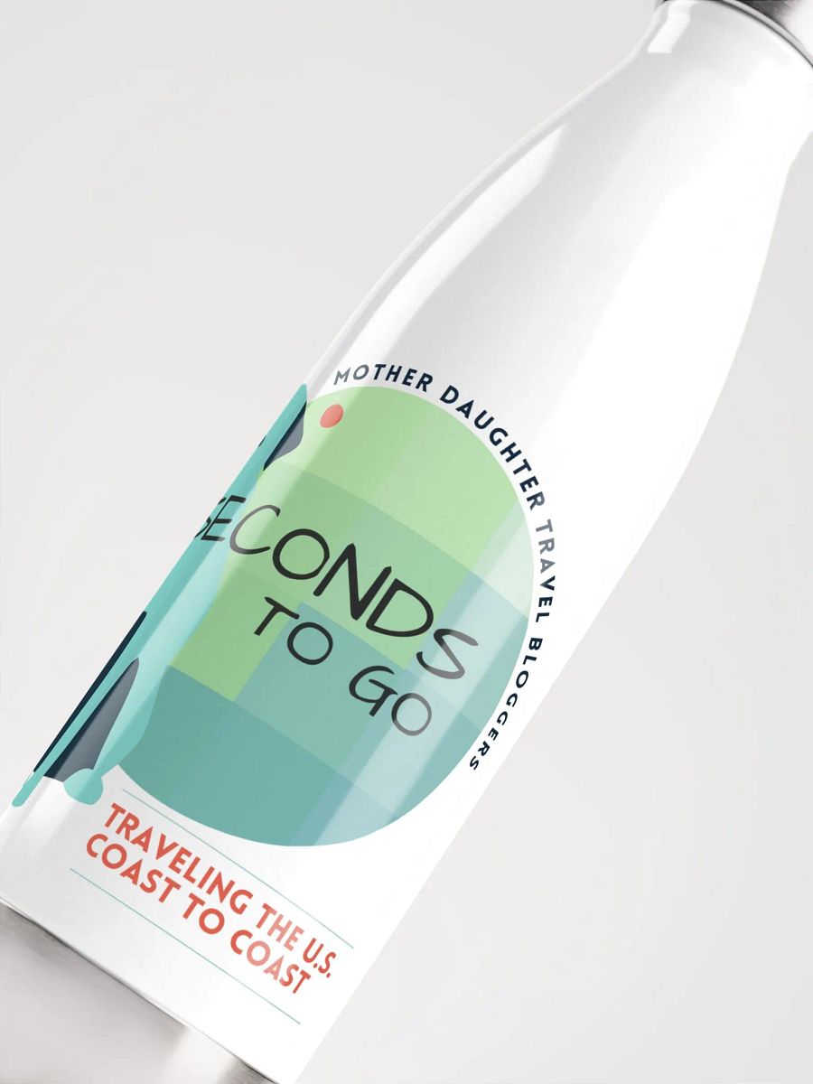Seconds to Go Logo Signature Stainless Steel Water Bottle White product image (5)