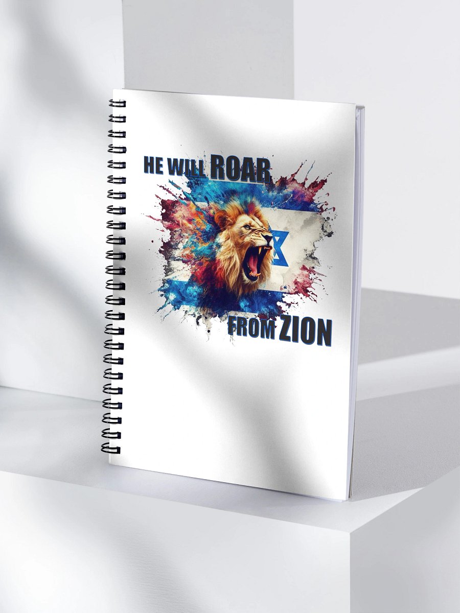 "HE WILL ROAR FROM ZION" Spiral Notebook product image (6)