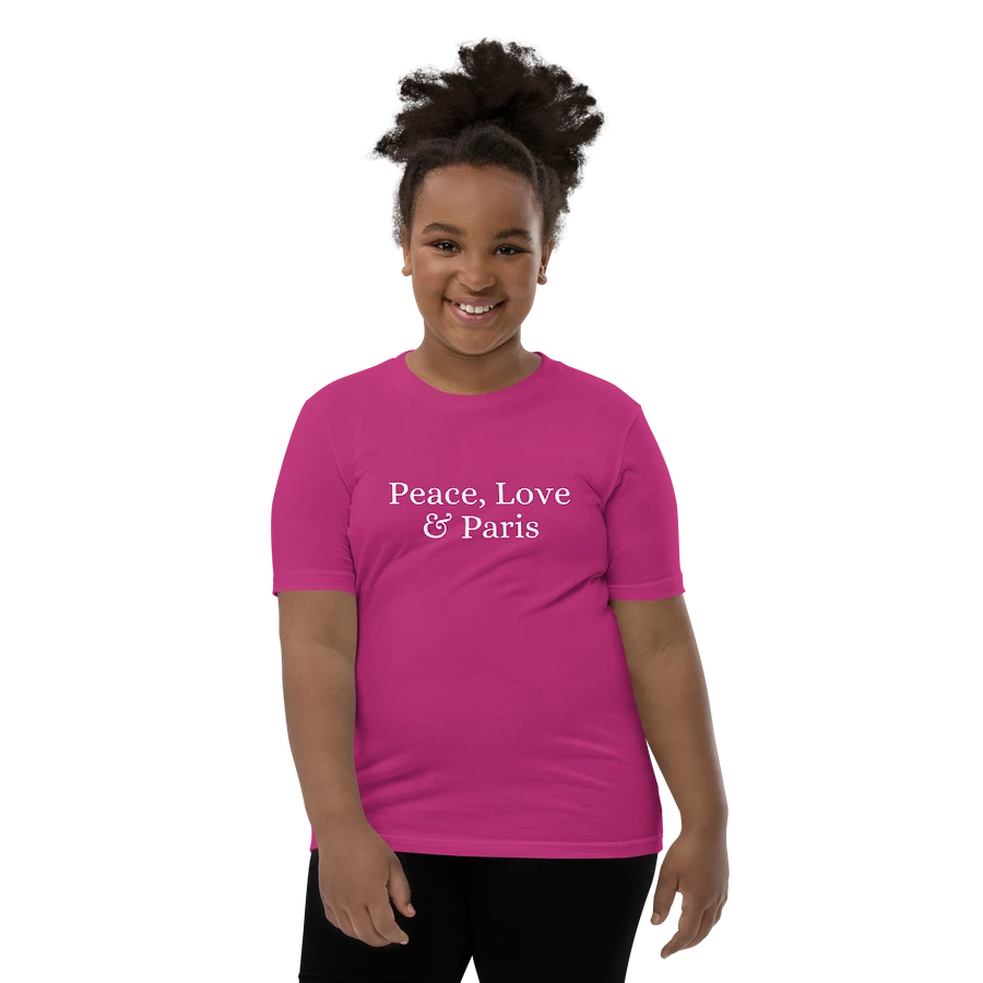 Peace, Love and Paris Youth T-Shirt product image (10)