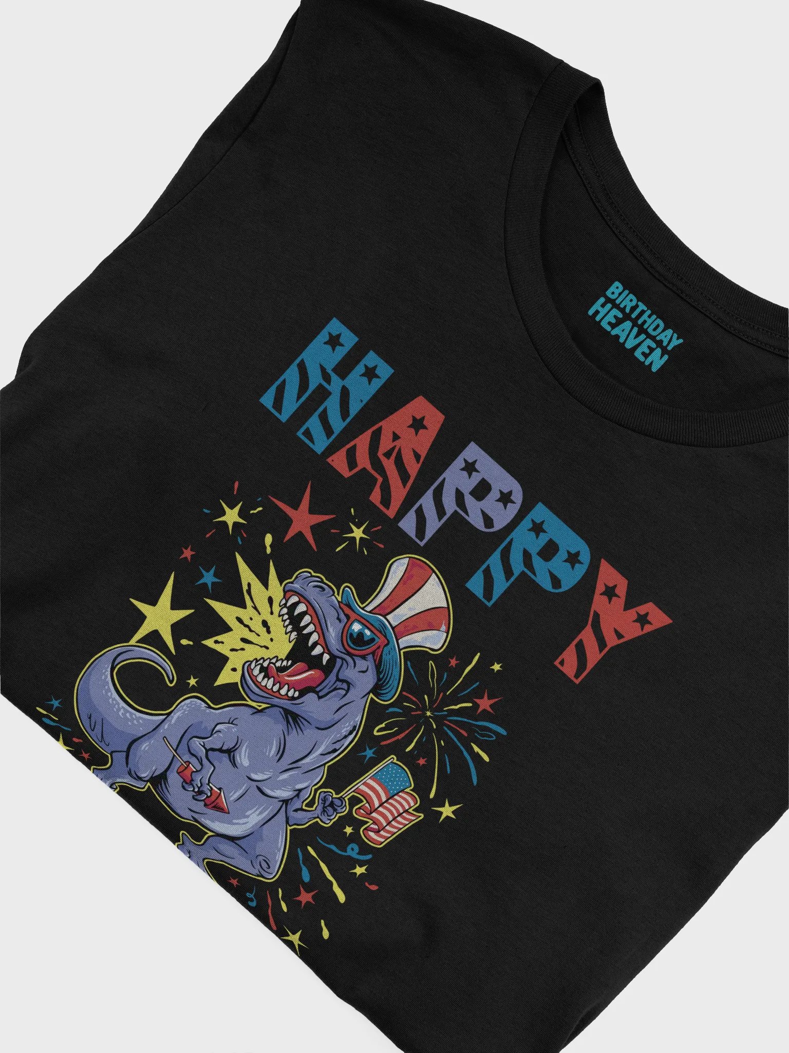 Happy Birthday (USA 4th Of July Dinosaur) T-Shirt product image (5)