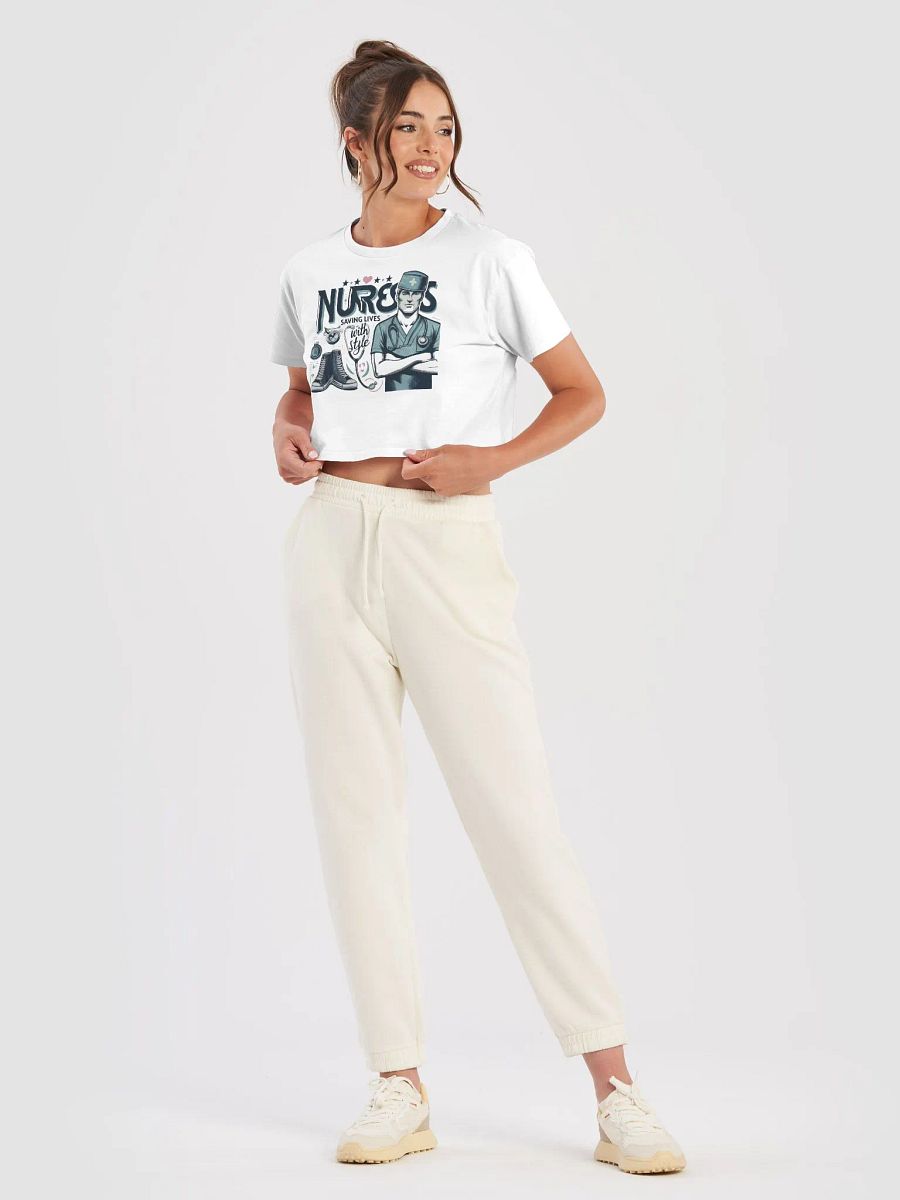 Stylish Nurse: Nurse's Saving Lives Crop Top product image (32)