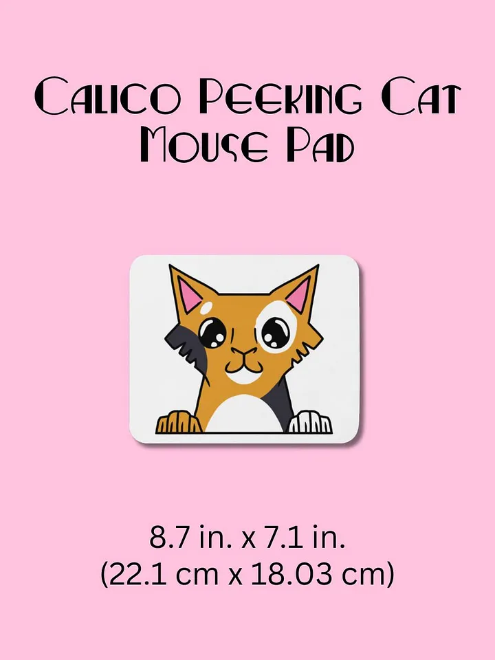 Calico Peeking Cat Mouse Pad product image (1)