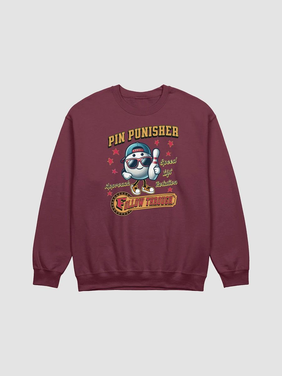 Pin Punisher Bowling Ball Crewneck Sweatshirt product image (9)