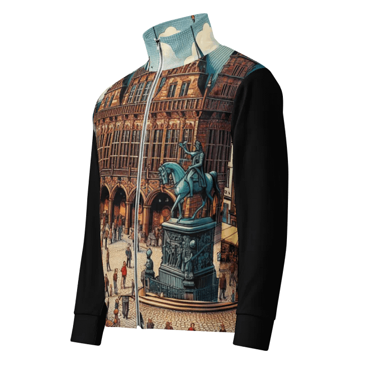 Historic Town Square Unisex Track Jacket | AI Design city in europa product image (1)