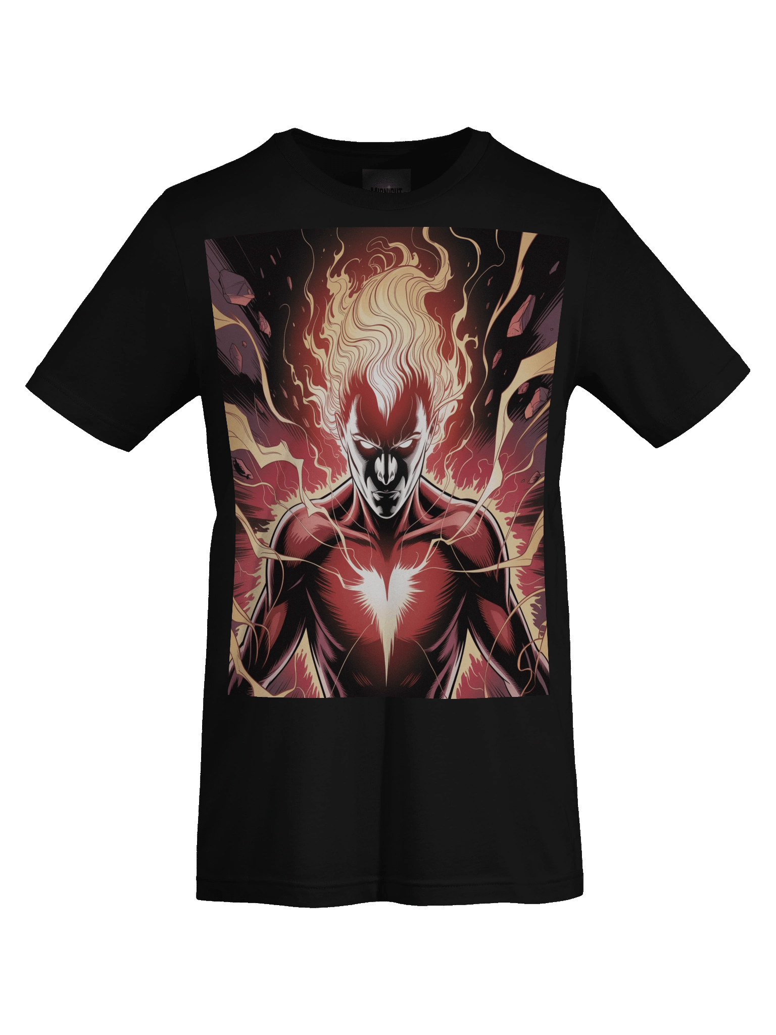 Dark Phoenix Flame Rebirth Supersoft T-Shirt – Cosmic Wing Eclipse product image (1)