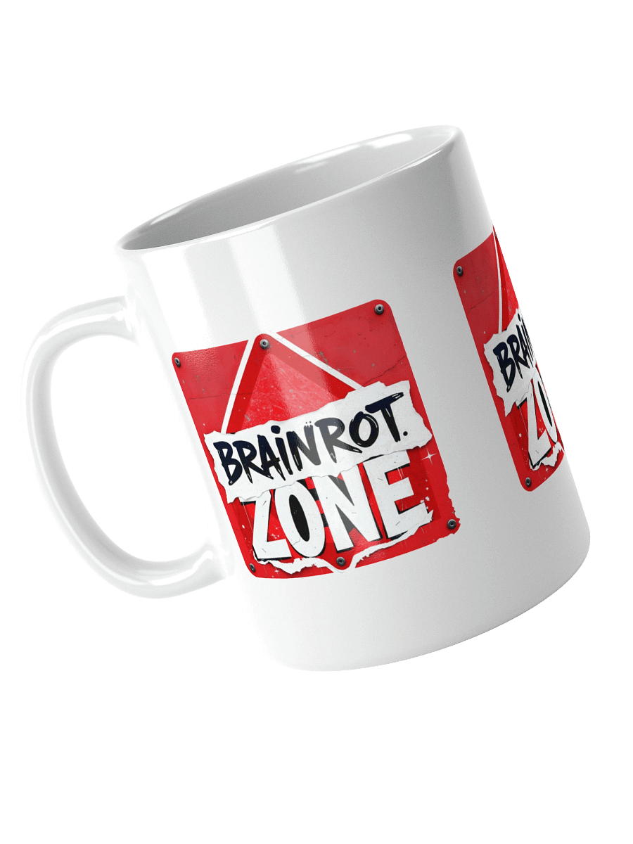 Brainrot Zone Red Warning Sign Mug product image (7)