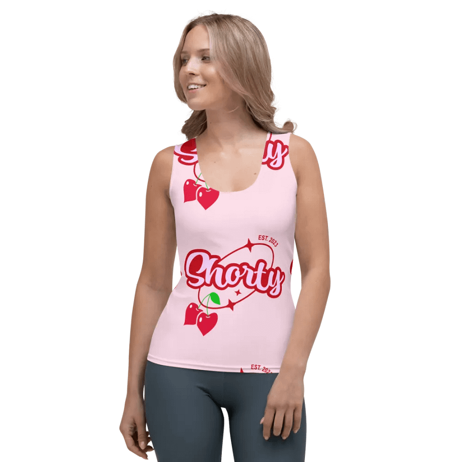 Miss Shorty Heart Shaped Cherries Logo Tank Top product image (1)