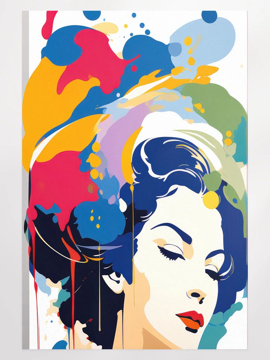 Abstract Woman v1 - Vintage Style Poster - Girly - Large 24x36 Inches product image (1)