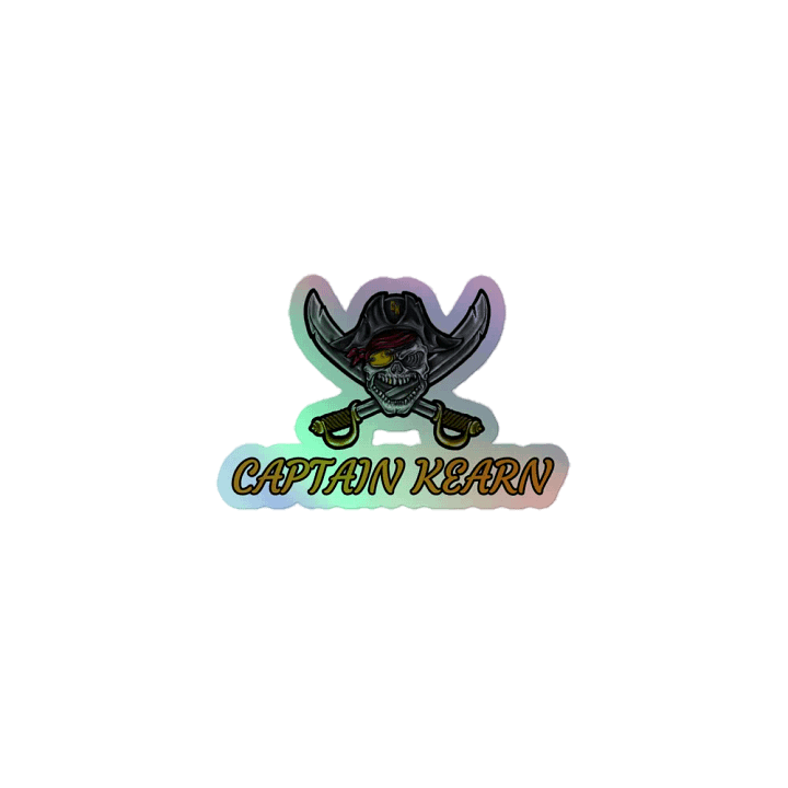 Captain Kearn Pirate Skull Holographic Sticker Sheet product image (1)