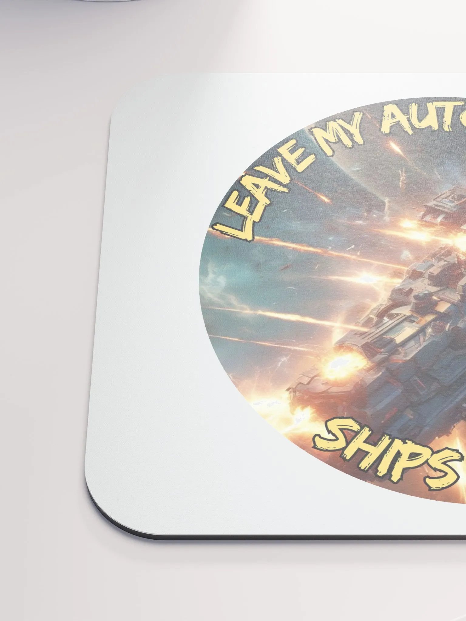 Futuristic Spaceship Blast Mouse Pad product image (6)