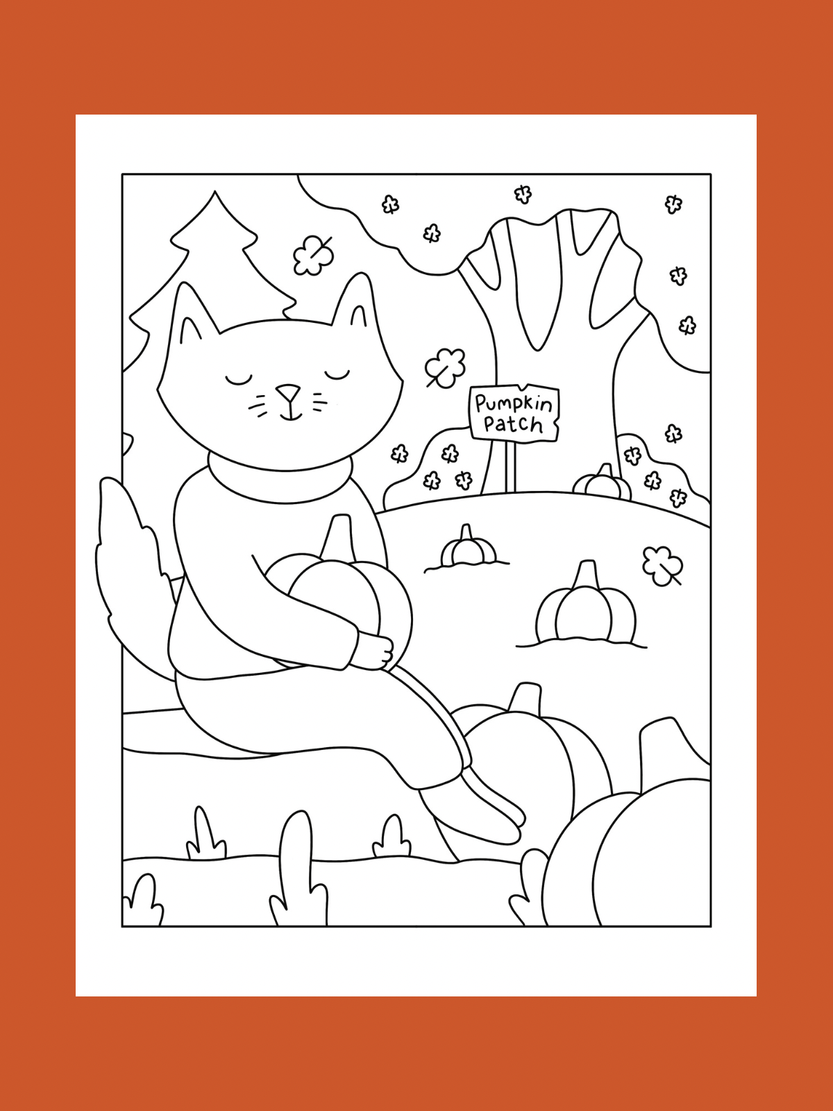 Fall Cat Coloring Pages (2) FREE Digital Download product image (3)