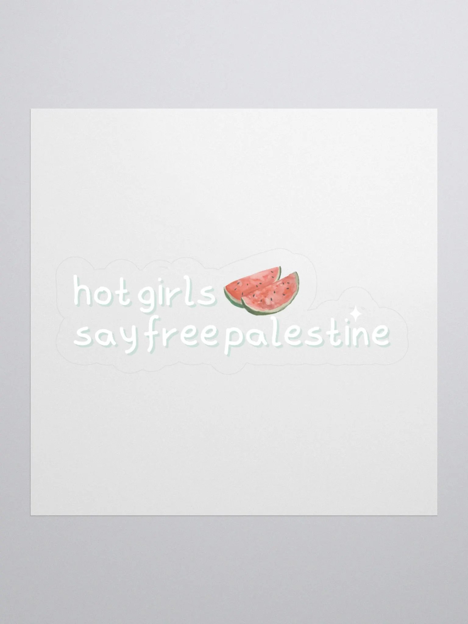 hot girls say free palestine sticker product image (1)