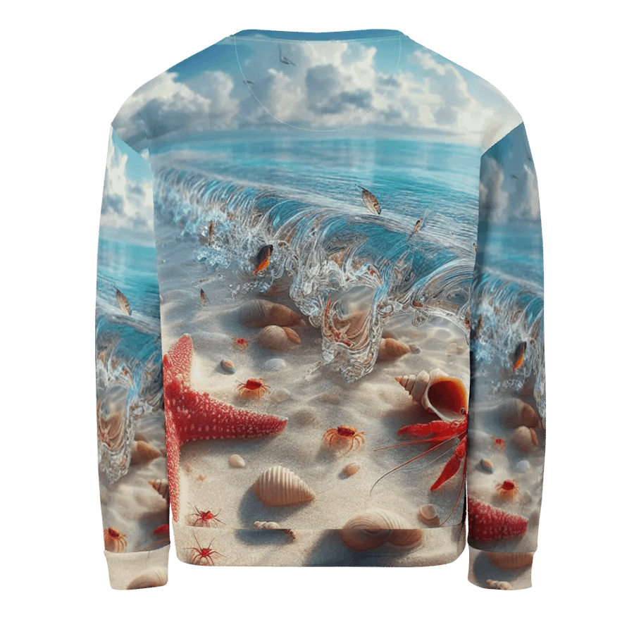 Coastal Treasures All-Over Print Sweatshirt | AI Design product image (2)