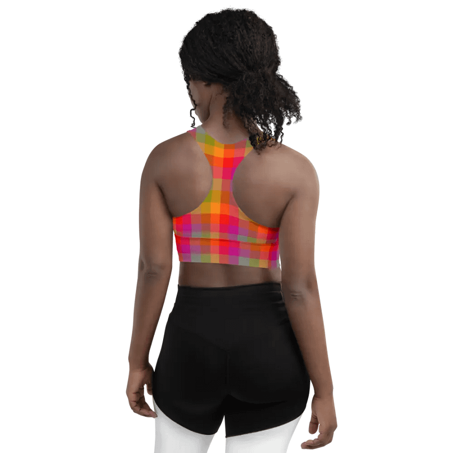 Rainbow Checkers Sports Bra 2 product image (5)