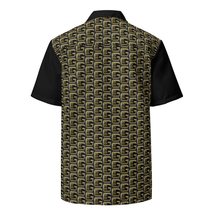 Blue Blessed by God Designer Logo in Back Button-up Shirt product image (1)