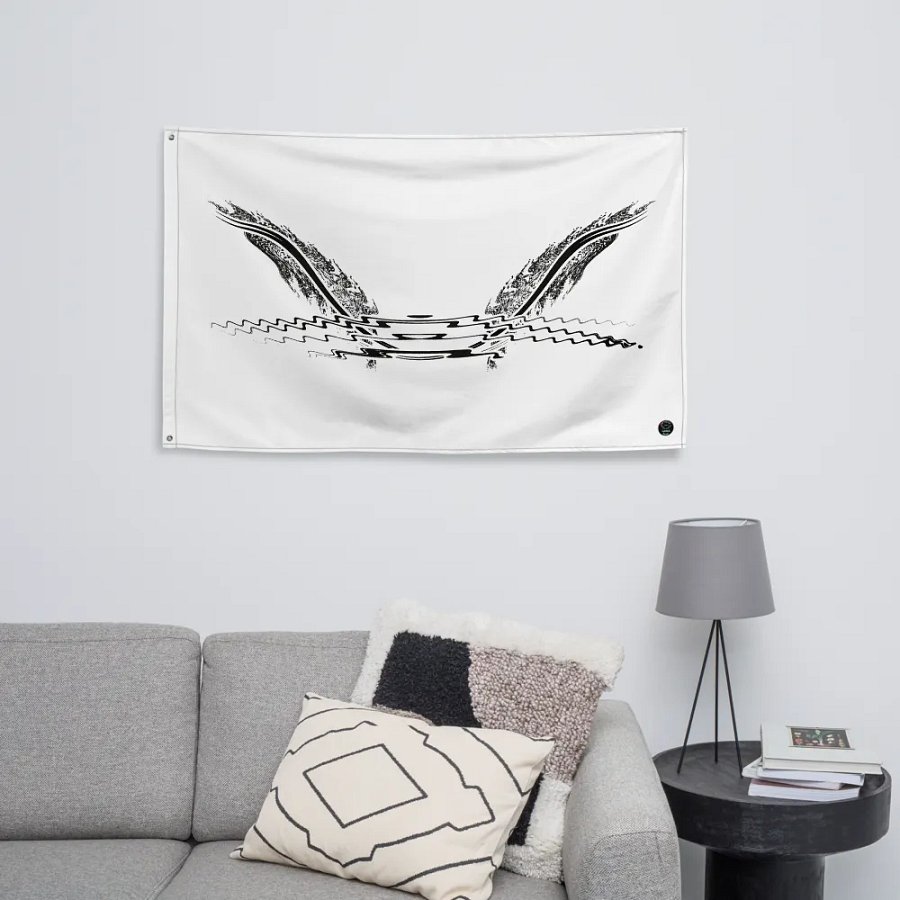 HApex Gear Black Logo - White - Flag product image (8)