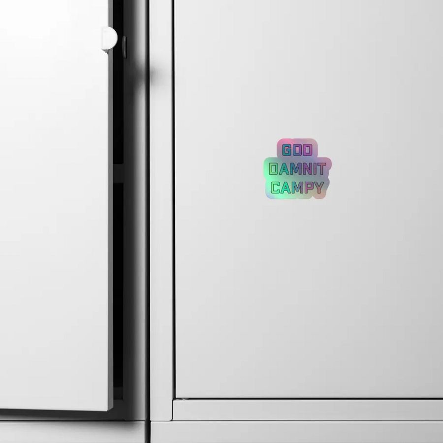 God Damnit Campy Holo Sticker product image (4)