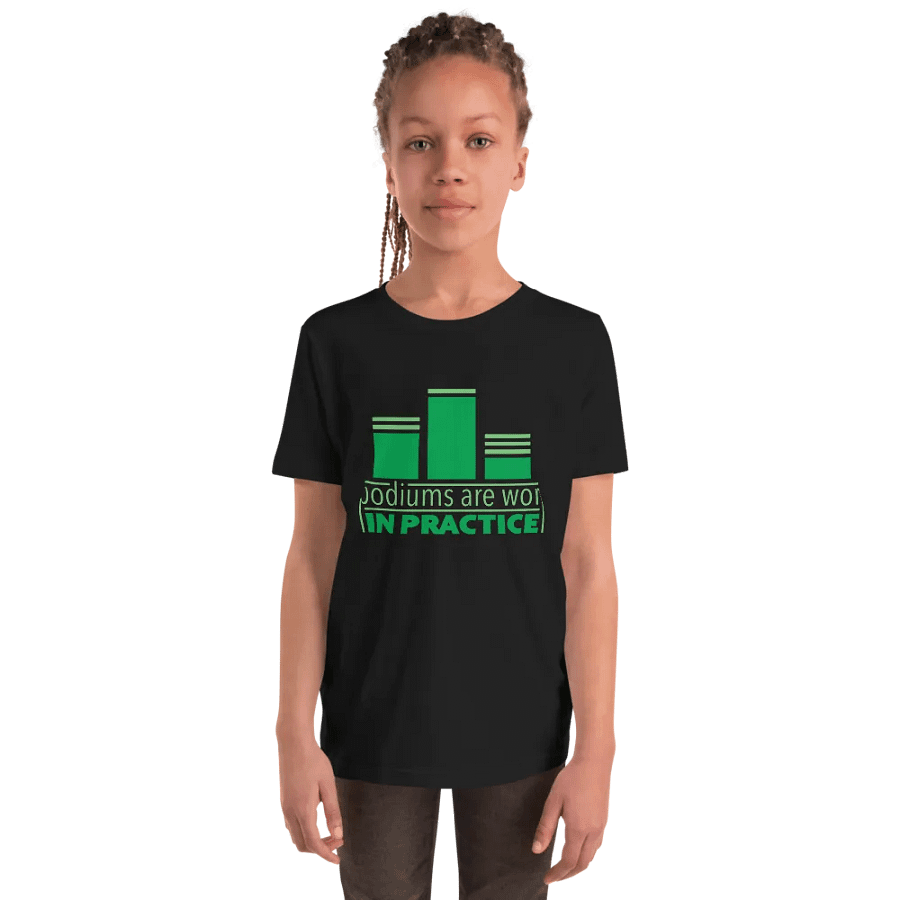 Podiums Are Won In Practice Kids Tee: Green product image (12)