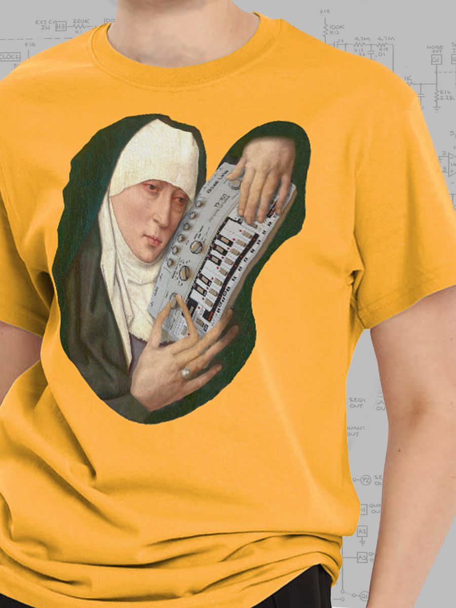 Mater Dolorosa meets Roland TB 303 by Frank Fonik, Techno EDM Unisex t-shirt product image (5)