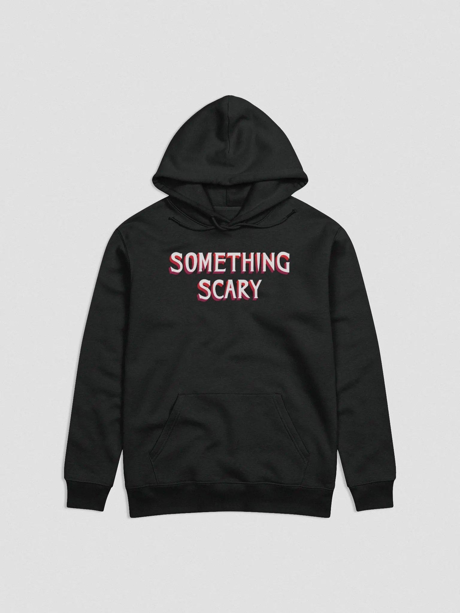 Something Scary Hoodie: Black on Black ECO product image (1)