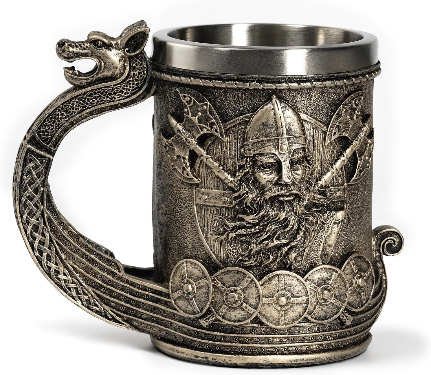 Viking Decor Beer Mug Coffee Cup with Dragon Handle – A Tribute to the Viking Age product image (3)